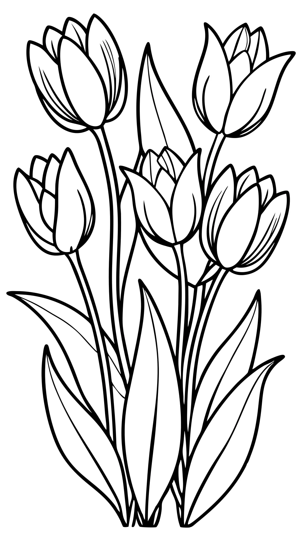 páginas para colorear de tulipanes